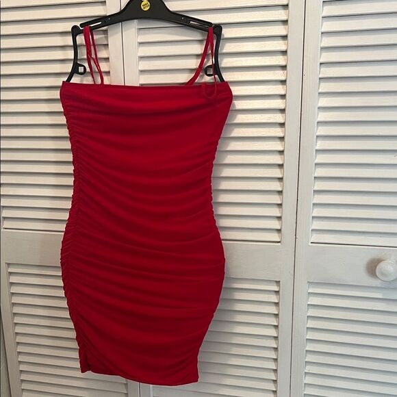 Forever 21 Dresses & Skirts - # 1045+ Elegant Red Ruched Dress